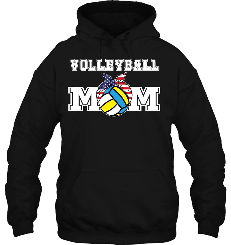 Womens Volleyball Mom Top Gift For Mama Of Volley Player Hoodie