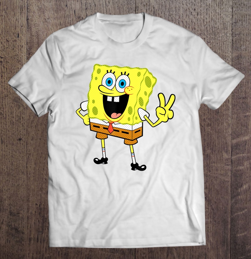 Spongebob Squarepants Peace Sign T-Shirts, Hoodies, Sweatshirts & PNG ...