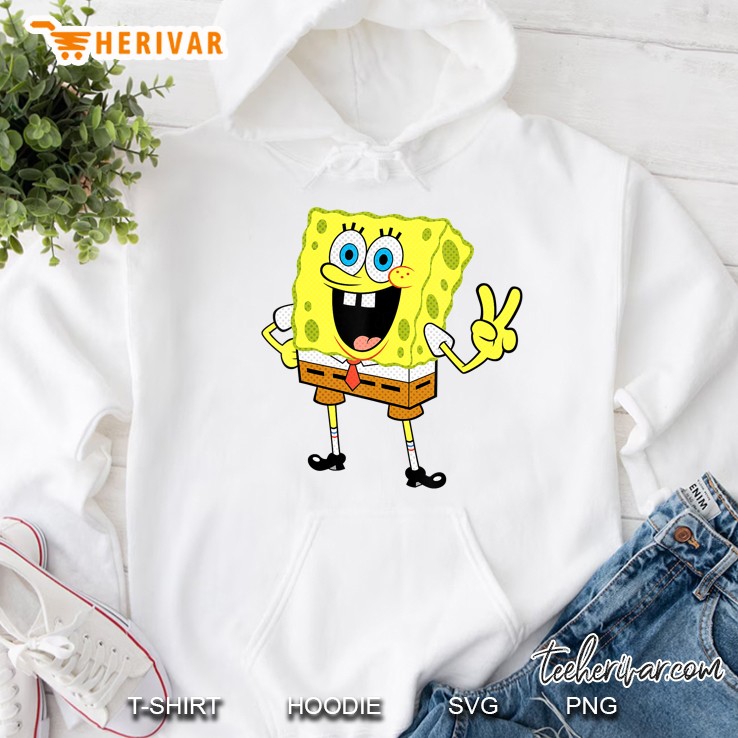 Spongebob Squarepants Peace Sign T-Shirts, Hoodies, Sweatshirts & PNG ...