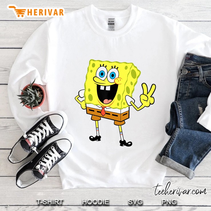 Spongebob Squarepants Peace Sign T-Shirts, Hoodies, Sweatshirts & PNG ...