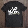 25Th Wedding Anniversary Shirt Just Married 25 Years Ago Tee