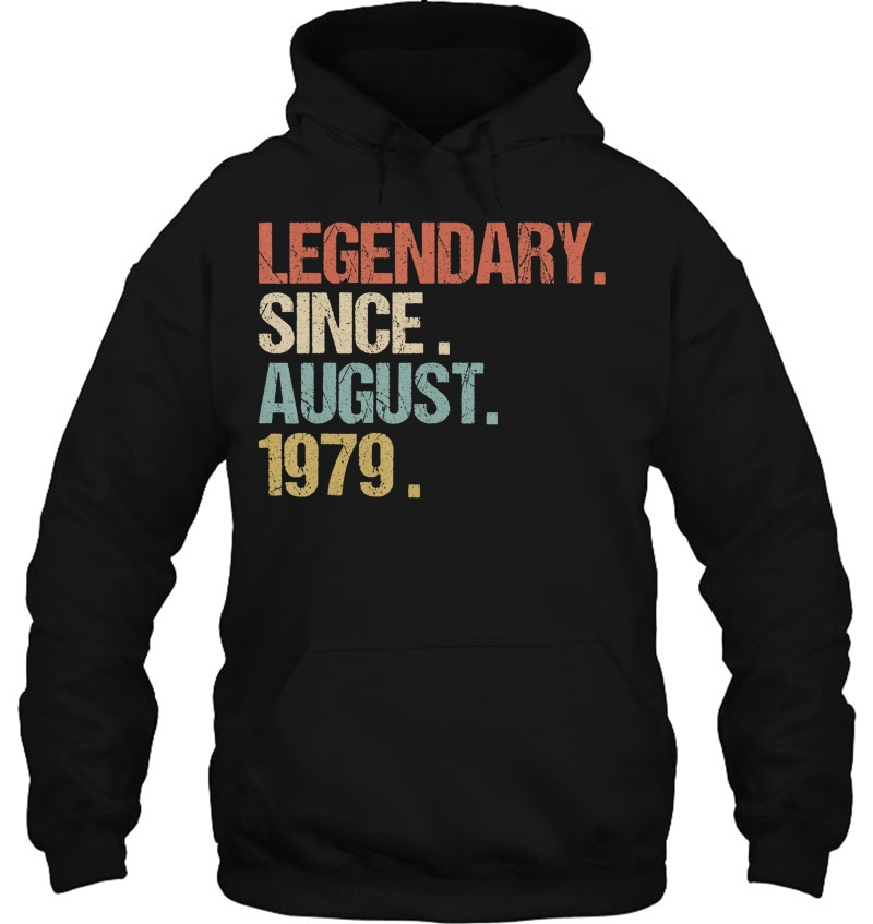 41St Birthday Gift Legendary Since August 1979 Shirt Retro Hoodie