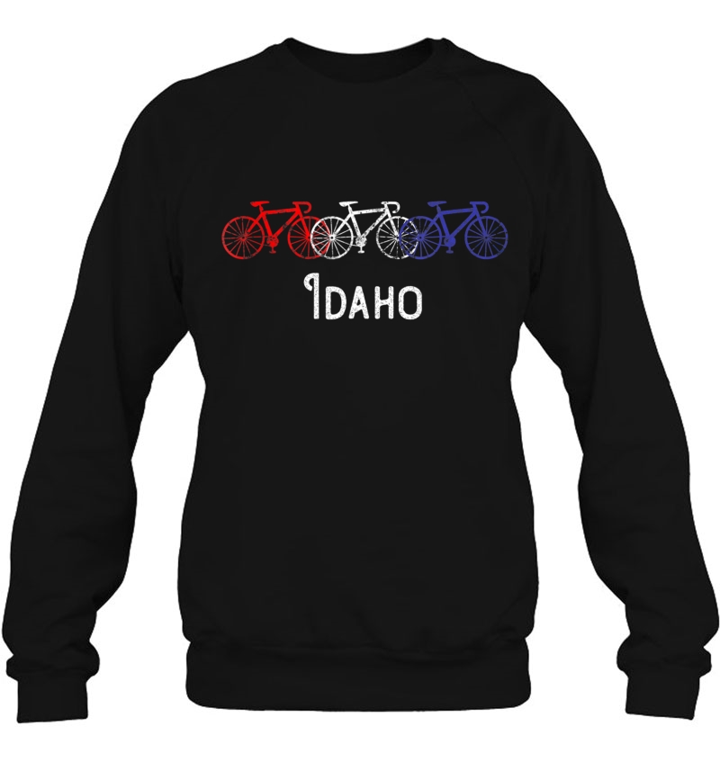 Bicycle Shirt, Red White Blue Bicycles Idaho Tee Sweatshirt