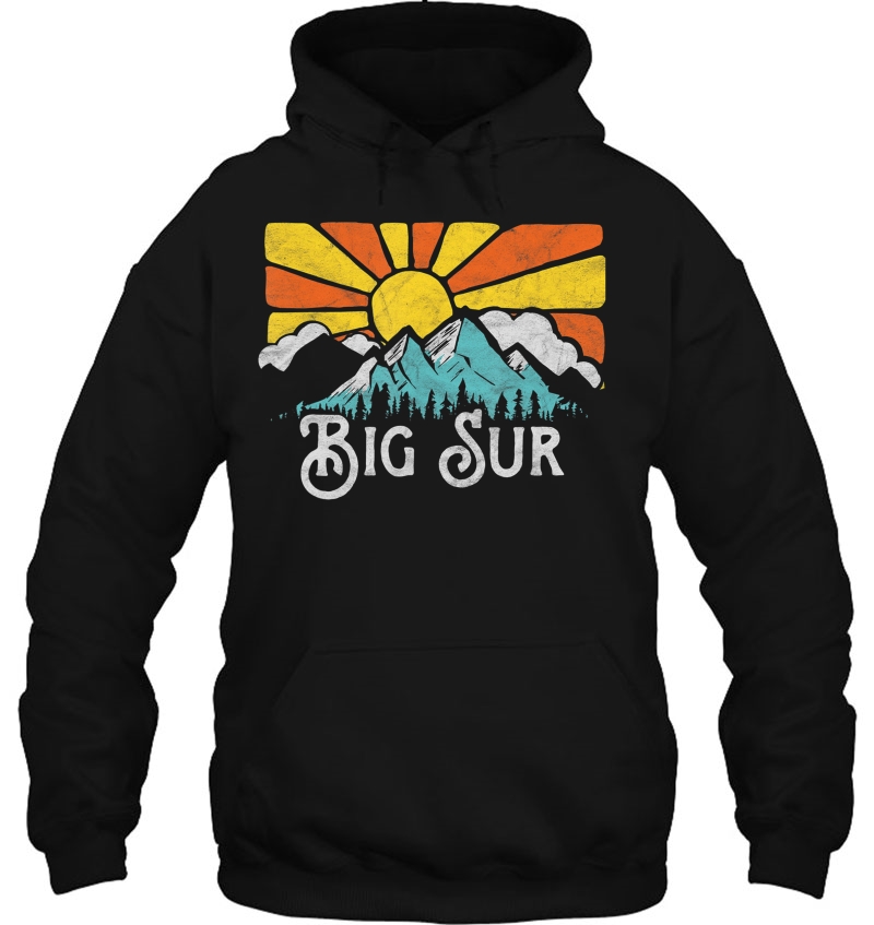 Big Sur Retro Mountains & Sun Eighties Style Vintage Shirt Hoodie