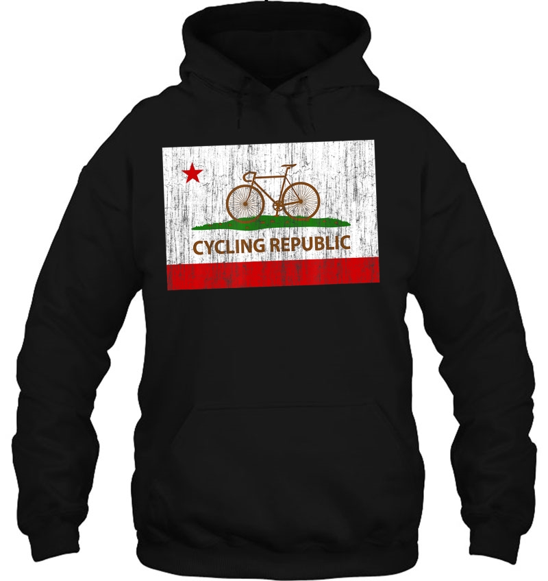 California Cycling Republic Tshirt - Flag, Bicycle, Cycling Hoodie