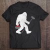 Curling Bigfoot - Funny Sasquatch Shirt Gift Tee