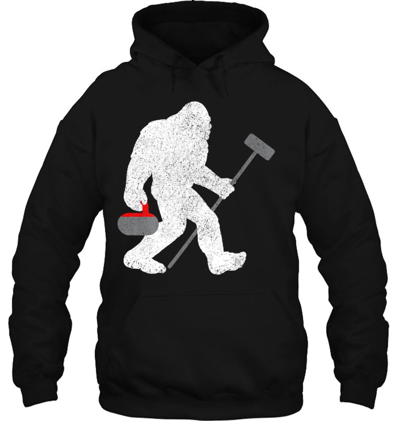 Curling Bigfoot - Funny Sasquatch Shirt Gift Mugs