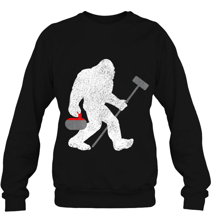 Curling Bigfoot - Funny Sasquatch Shirt Gift Mugs