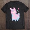 Cute Pink Llama Alpaca Kawaii Cartoon Art Tee