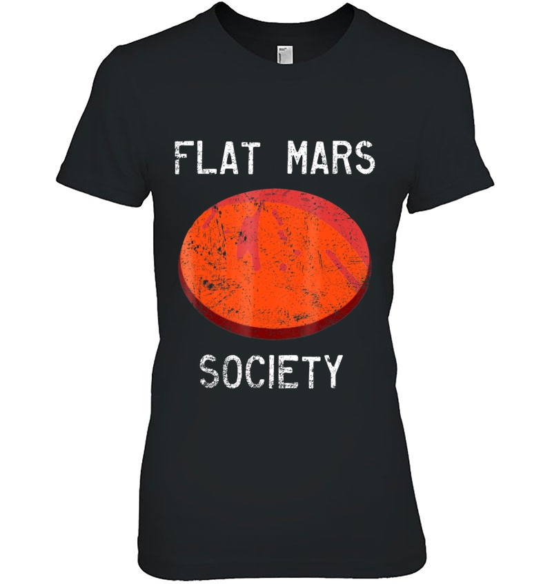 Flat Mars Society Funny Meme Science Earth Graphic Hoodie