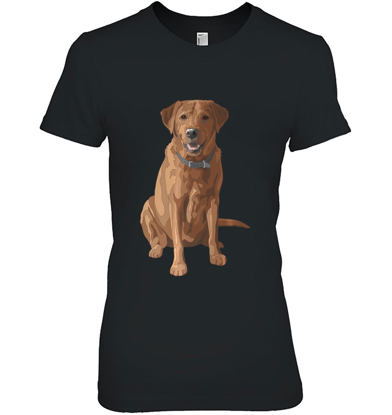 Fox Red Yellow Labrador Retriever Dog Lover Ladies Tee