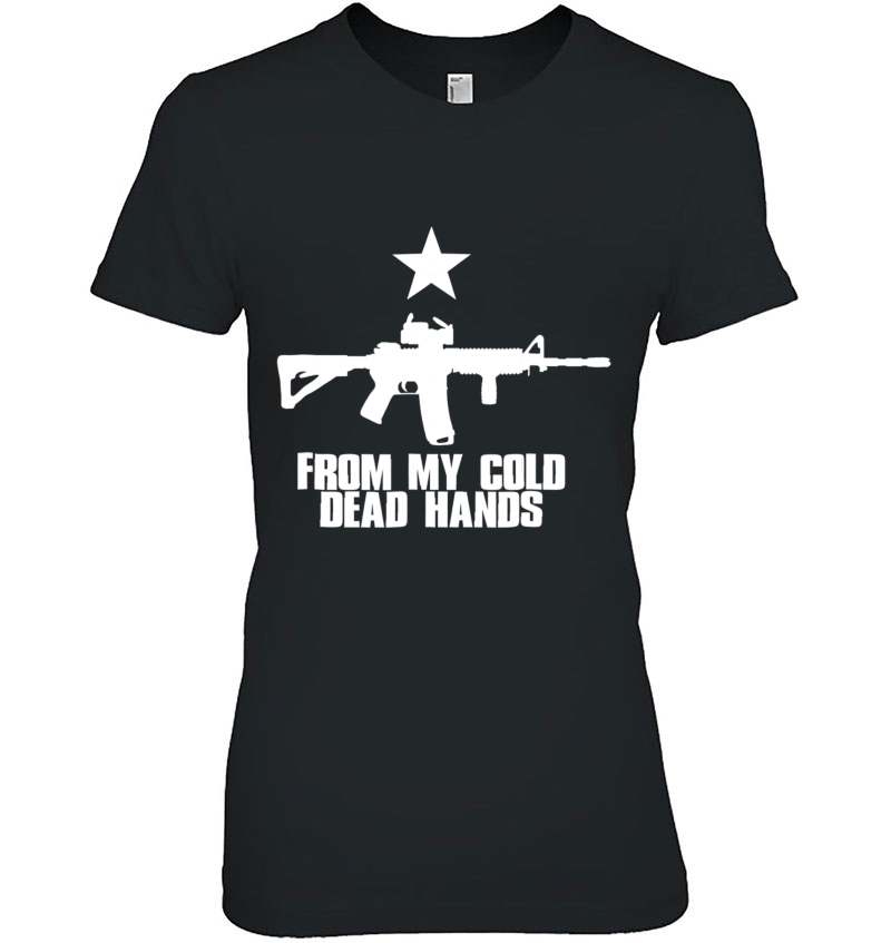 From My Cold Dead Hands Usa Gun Rights Shirt Ladies Tee