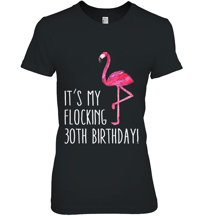 Funny 30Th Birthday Pink Watercolor Flamingo 30 Year Hoodie