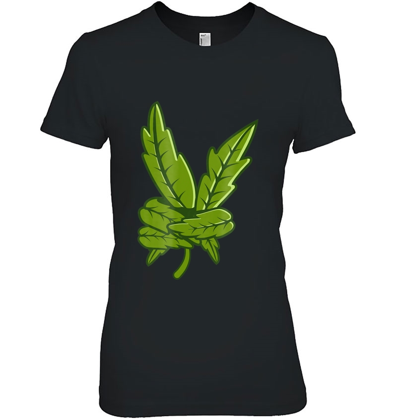 Funny Vintage Marijuana Leaf Peace Sign Cannabis Hoodie