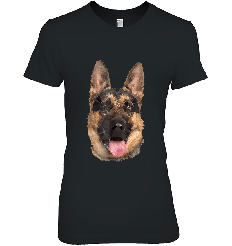 Geometric German Shepherd Cool Dog Pet Lovers Tee Ladies Tee