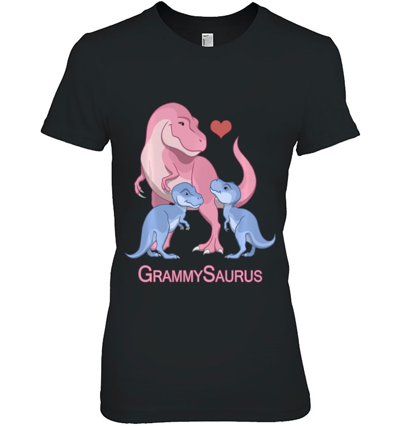 Grammysaurus Grandma T-Rex & Two Boy Dinosaurs Shirt Ladies Tee