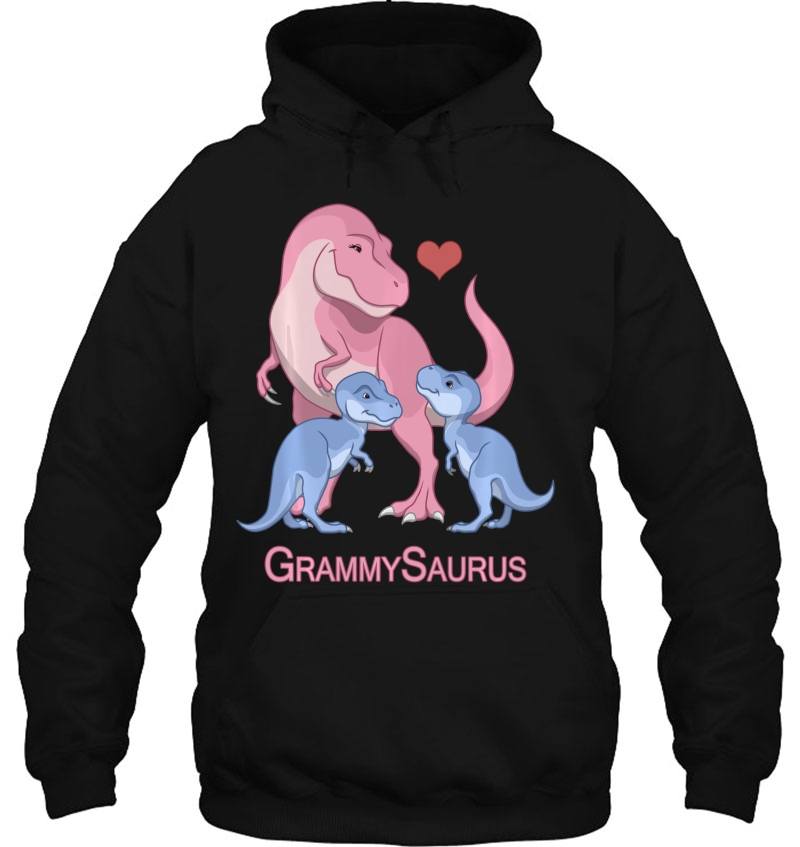 Grammysaurus Grandma T-Rex & Two Boy Dinosaurs Shirt Hoodie