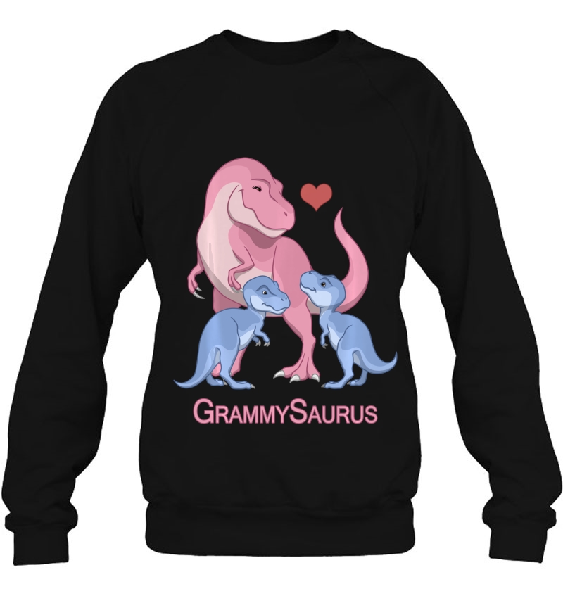 Grammysaurus Grandma T-Rex & Two Boy Dinosaurs Shirt Sweatshirt