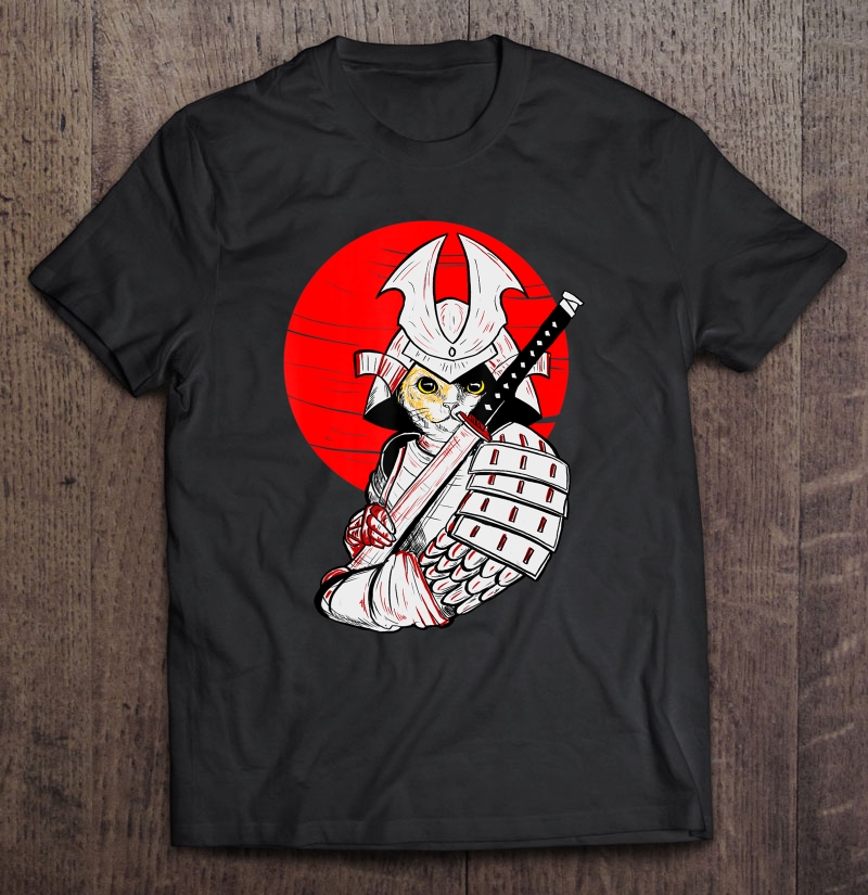 Japanese Samurai Cat Katana - Japanese Bobtail Cat Anime Shirt