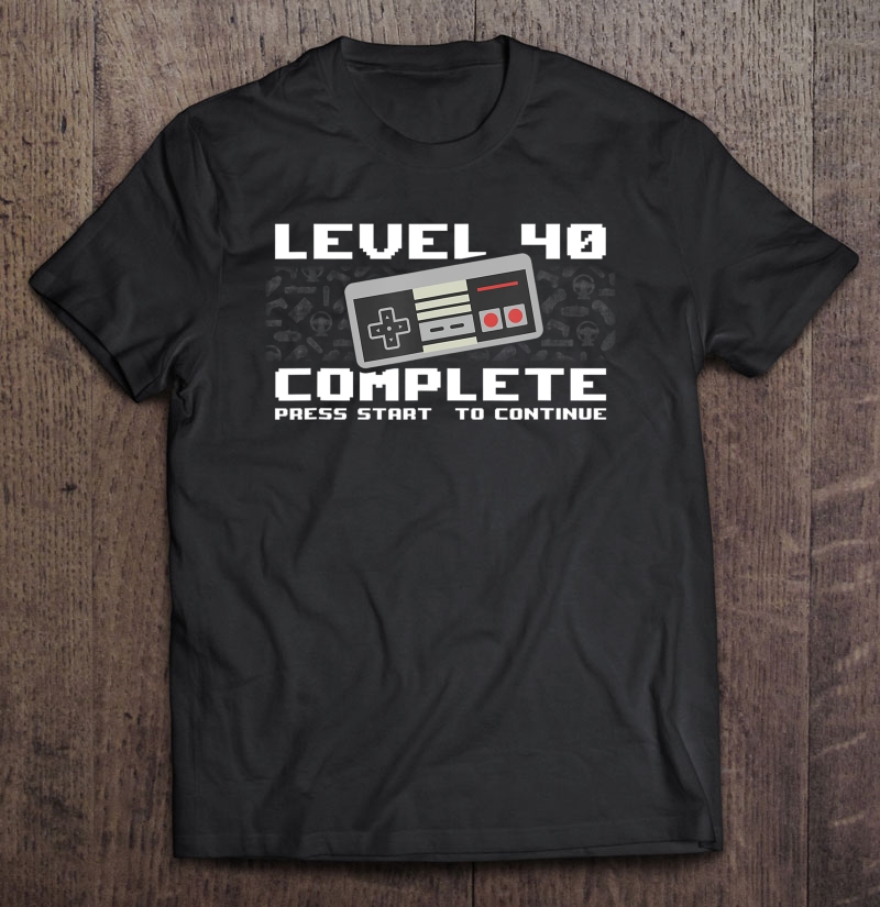 Level 40 Complete 1980 Gamer 40Th Birthday Gift Shirt