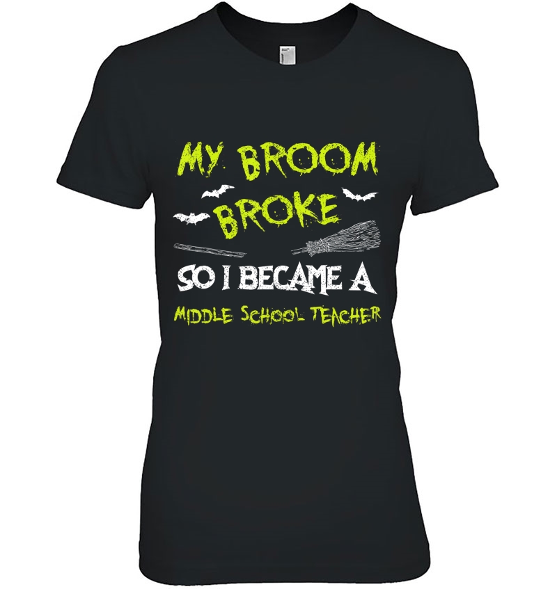 Middle School Teacher Halloween Costume Shirt Funny Lazy Ladies Tee