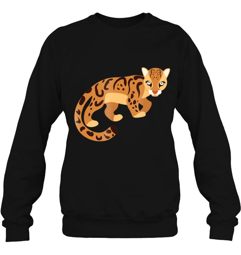 Ocelot Tshirt For Kids Cute Graphic Cartoon Ocelo Sweatshirt