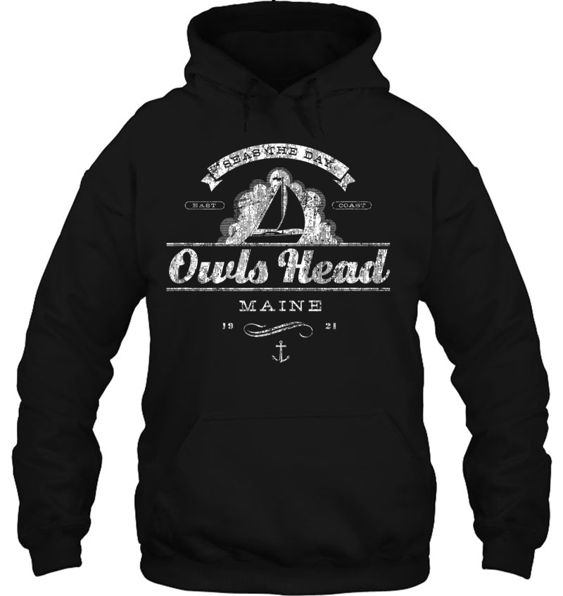 Owls Head Me Sailboat Vintage Nautical Throwback Tee Hoodie