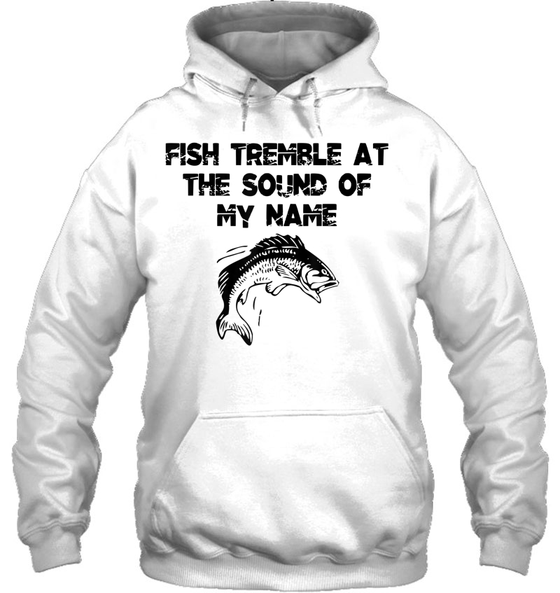 Mens Fish Tremble At The Sound Of My Name Mugs