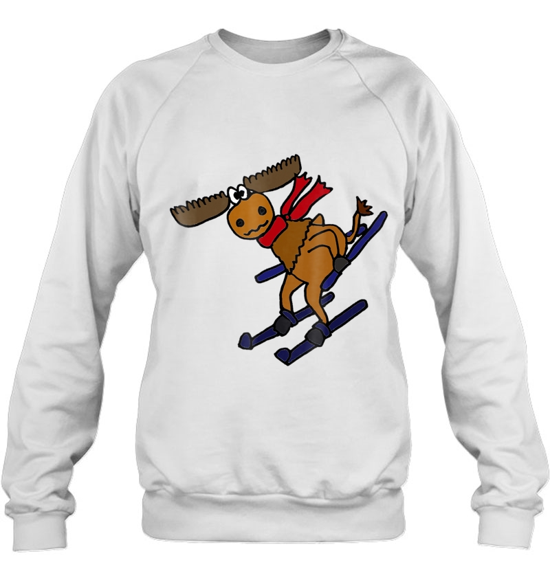 Smiletodaytees Funny Moose Snow Skiing Mugs