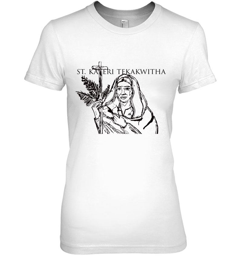 St. Kateri Tekakwitha (Basic Black Sketch) Hoodie