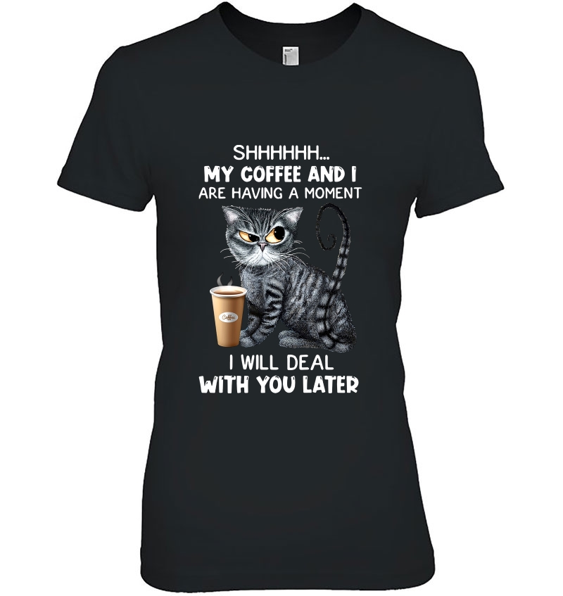 Shhhh My Coffee And I Are Having A Moment I Will Deal With You Later Grumpy Cat Version Hoodie