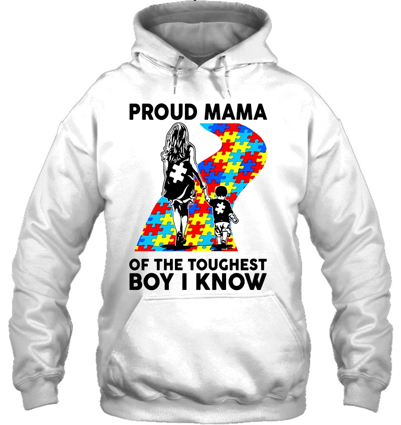 Proud Mama Of The Toughest Boy I Know Autism Mom Mugs