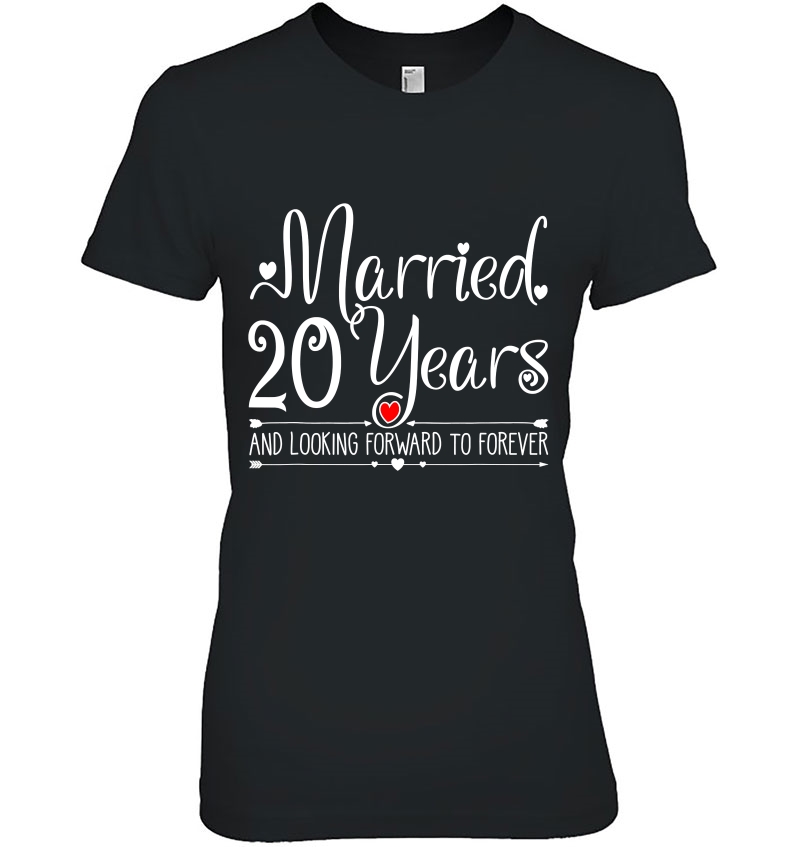 20 Years Wedding Anniversary Gifts For Her, Wife And Couples Hoodie