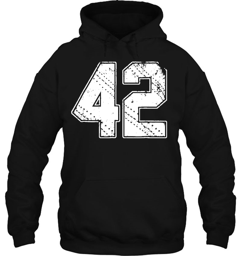 42 Baseball Jersey Number 42 Retro Vintage Hoodie