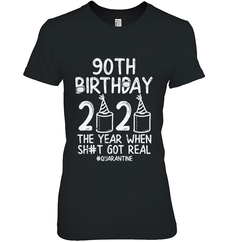 90Th Birthday Quarantined 2020 Toilet Paper Funny Bday Hoodie