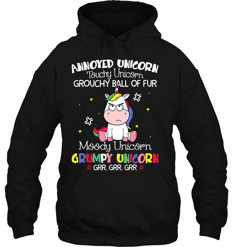 Annoyed Unicorn Touchy Unicorn Grouchy Ball Of Fur Funny Mugs