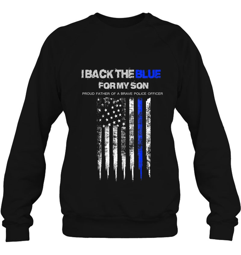 Back The Blue Shirt - Dad Backs The Blue For Police Son Mugs