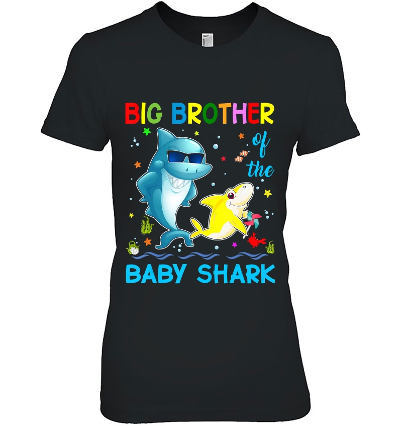 Big Brother Of The Baby Shark Birthday Gift For Men Brother Hoodie