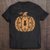 Black Cat Lover Paw Print Mandala - Halloween Pumpkin Tee