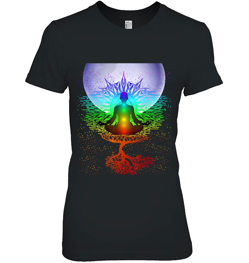 Chakra Meditation Moon Tree Of Life Hoodie