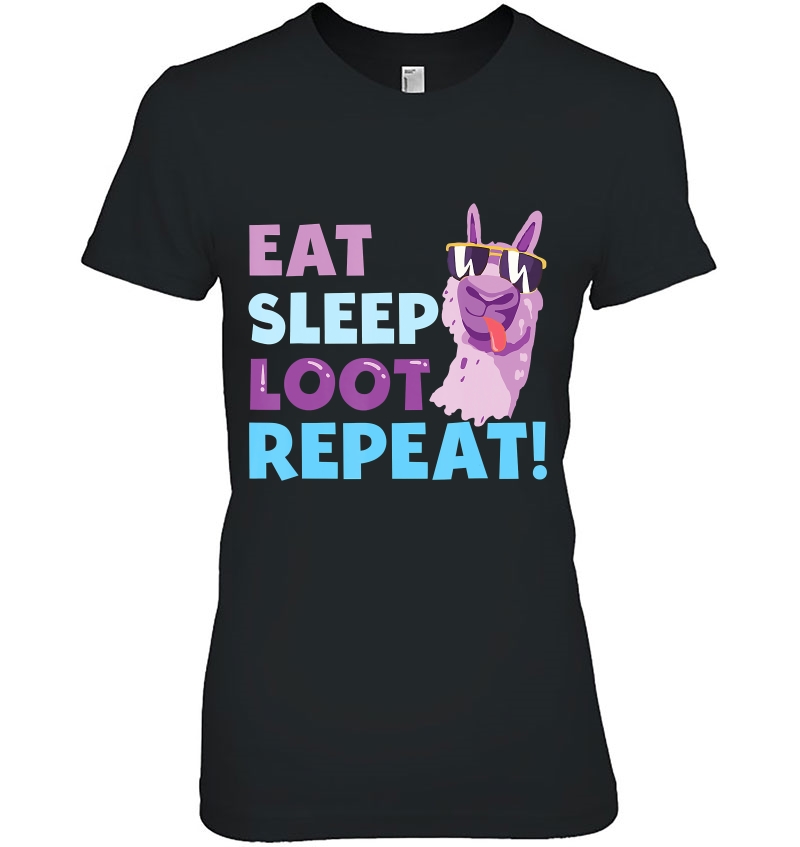 Eat Sleep Loot Repeat Llama Birthday Hoodie