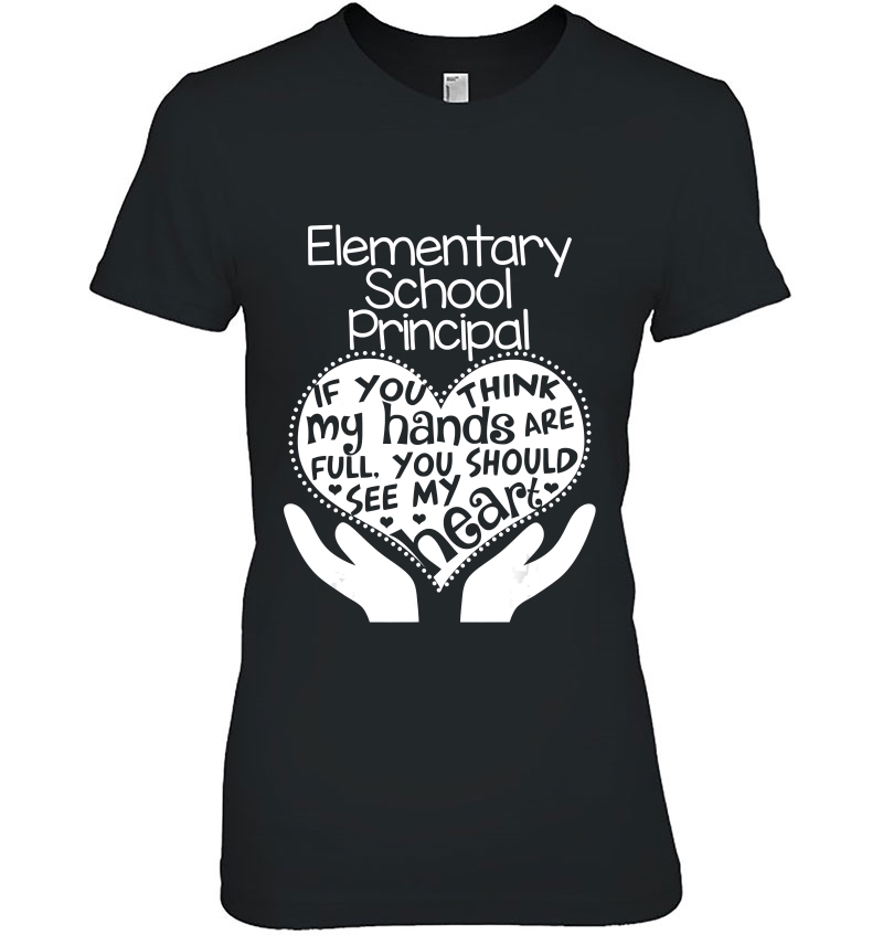 Elementary School Principal Heart Teacher Group Hoodie