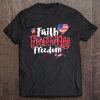 Faith Family Freedom 4Th Of July Buffalo Plaid Tee