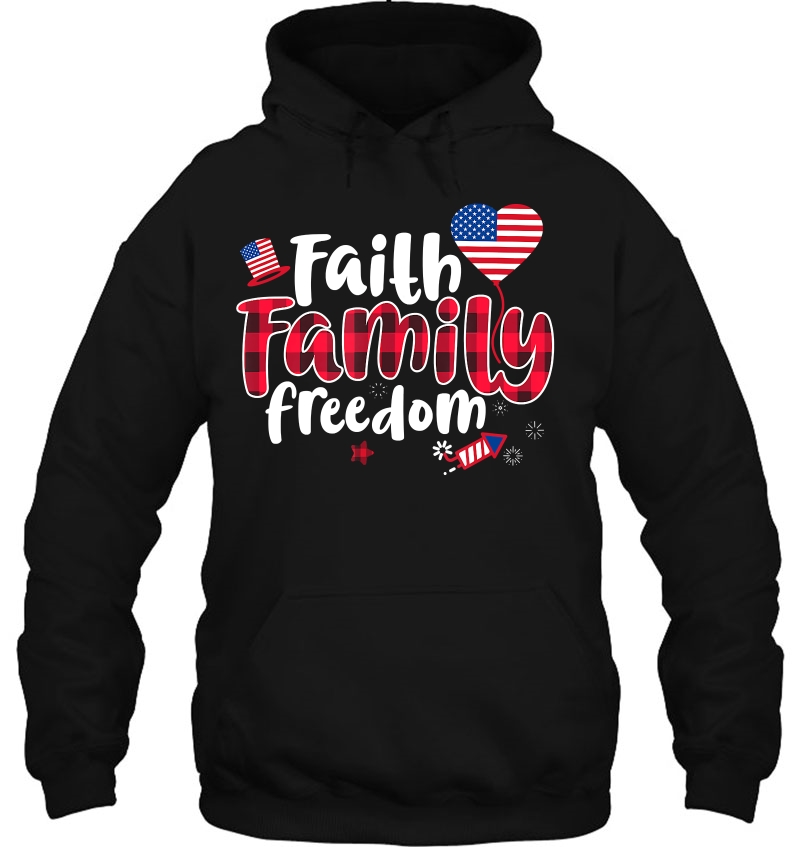 Faith Family Freedom 4Th Of July Buffalo Plaid Mugs