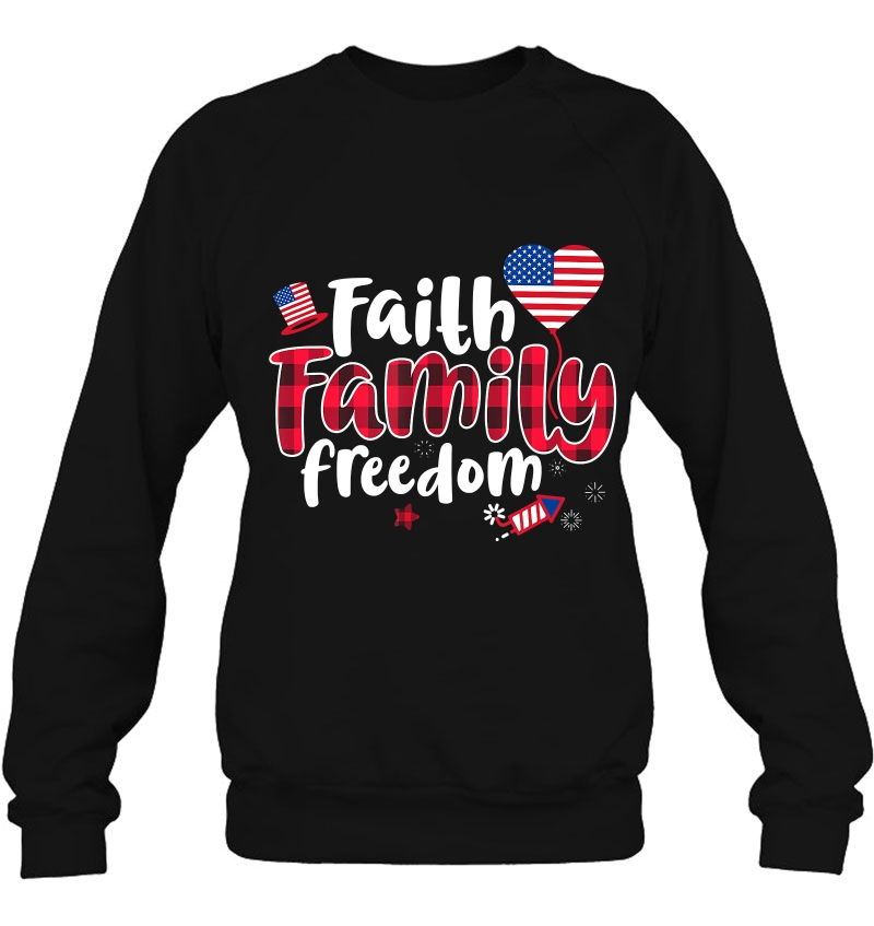 Faith Family Freedom 4Th Of July Buffalo Plaid Mugs