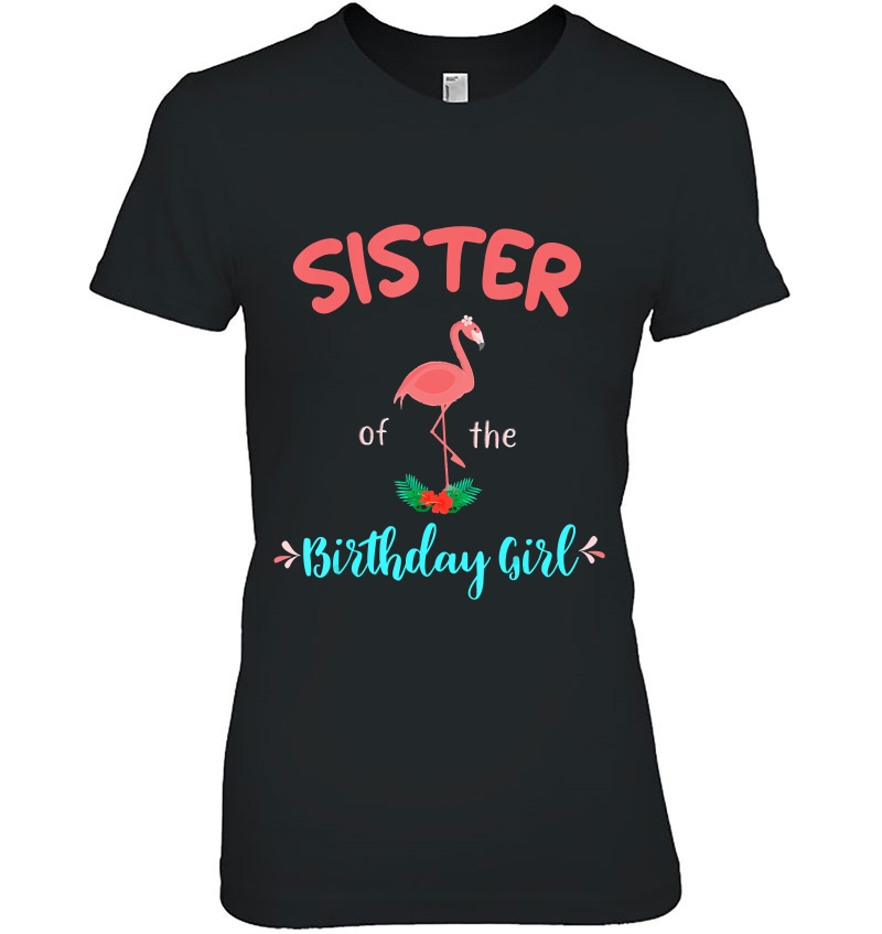 Flamingo Birthday Matching Shirt Mom Dad Group Outfit Ladies Tee
