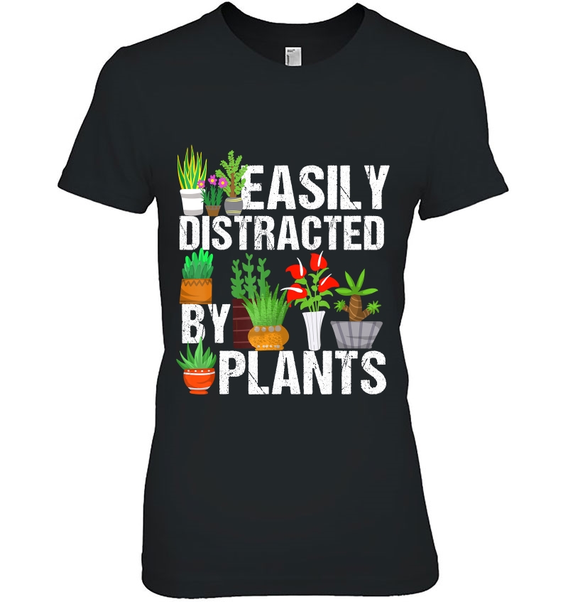 Easily Distracted By Plants Cool Gardening Gift Fan Hoodie