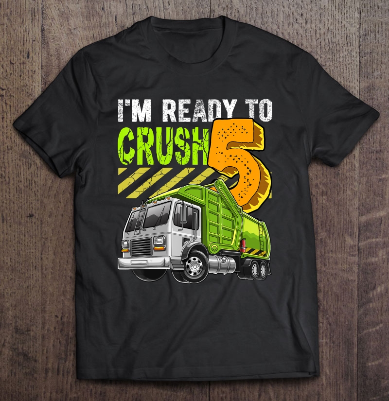 Garbage Truck 5Th Birthday Party Birthday Boy Gift For Kids Shirt