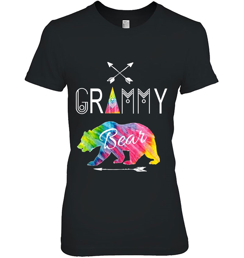 Grammy Bear Tye Die Family X-Mas Camping Hoodie