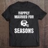 Happily Married For 20 Seasons Football Wedding Tee